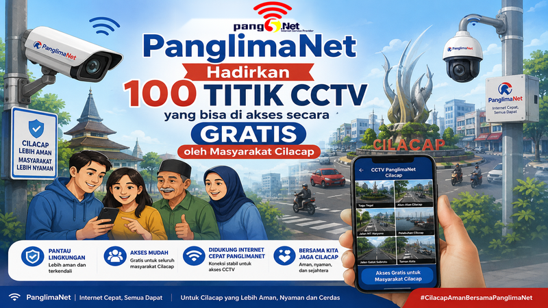 PanglimaNet Hadirkan Layanan 100+ Titik CCTV Yang Bisa Di Akses Secara Gratis Oleh Masyarakat Cilacap