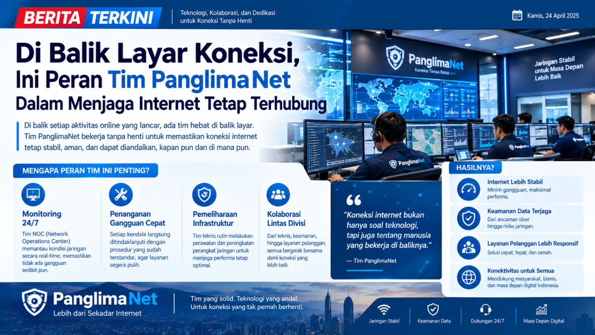 Di Balik Layar Koneksi, Ini Peran Tim PanglimaNet Dalam Menjaga Internet Tetap Terhubung
